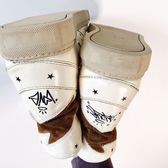 ZV1747 High Flash Sneakers CRUSH Leather ZADIG&VOLTAIRE, size 40 US 9 Distressed - Picture 10 of 15